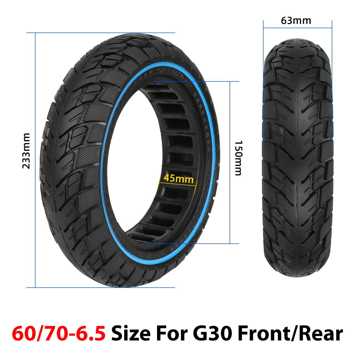 VOLOHAS 60/65-6.9 Tubeless Tyre with Valve for Ninebot Max G2/G2 D/G2 E VOLOHAS 60/65-6.9 Tubeless Tyre with Valve for Ninebot Max G2/G2 D/G2 E