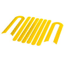 Gelber Vorder- und Hinterrad-Aufkleber-Reflektor (2 Sätze)