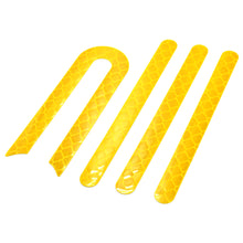 Reflector amarillo de pegatinas de ruedas delanteras y traseras (2 juegos)