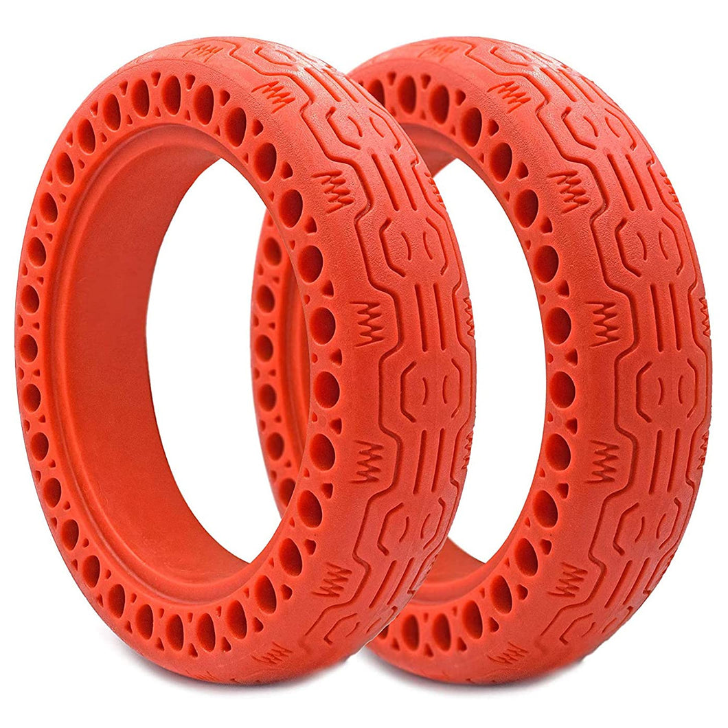 Honeycomb Solid Rubber Tire - svart eller rött (flera alternativ)