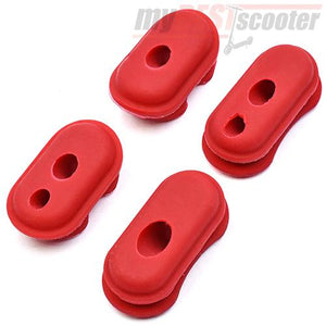 Red Rubber Cable Cover Cap Set