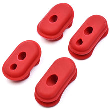 Red Rubber Cable Cover Cap Set